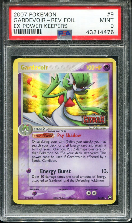 GARDEVOIR REVERSE HOLO 9/108 PSA 9 POWER KEEPERS POKEMON