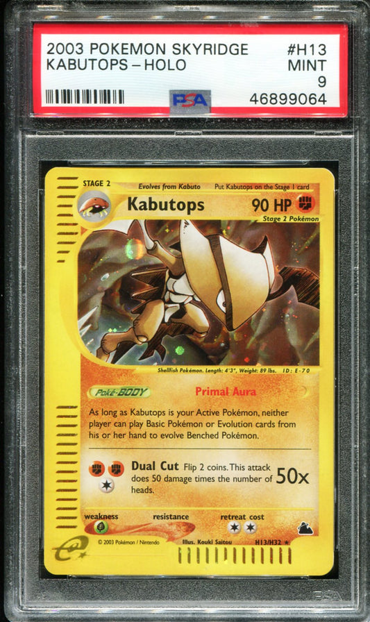 POKEMON TCG - KABUTOPS H13/H132 POKEMON PSA 9 SKYRIDGE HOLO