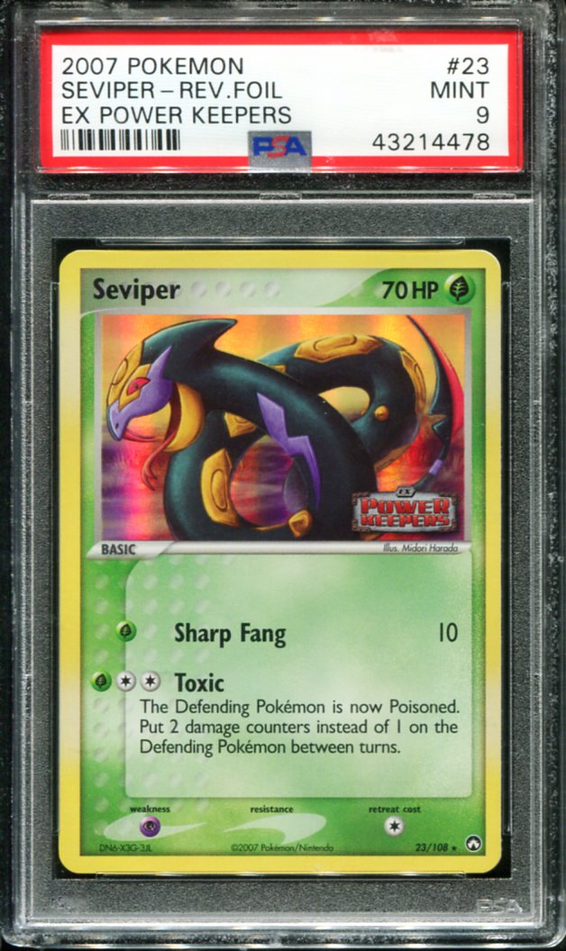 POKEMON TCG - SEVIPER 23/108 POKEMON PSA 9 EX POWER KEEPERS REVERSE HOLO