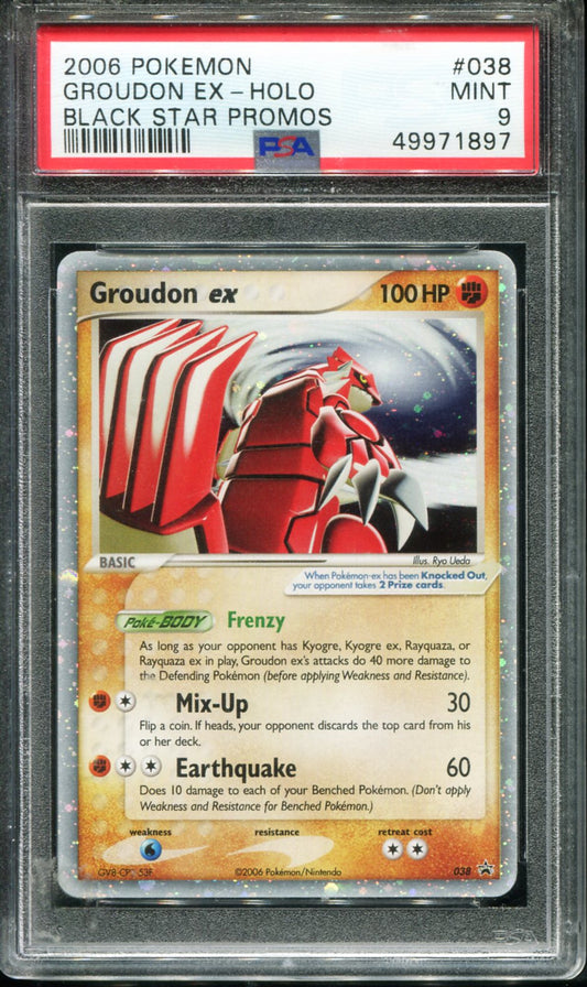 POKEMON TCG - GROUDON EX 038 POKEMON PSA 9 EX BLACK STAR PROMO