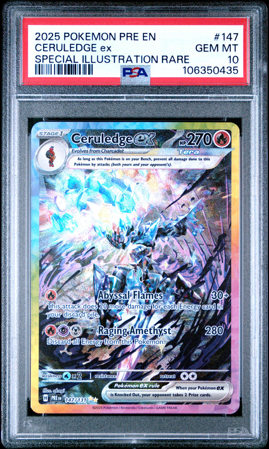 CERULEDGE EX 147/131 PSA 10 SPECIAL ILLUSTRATION RARE POKEMON