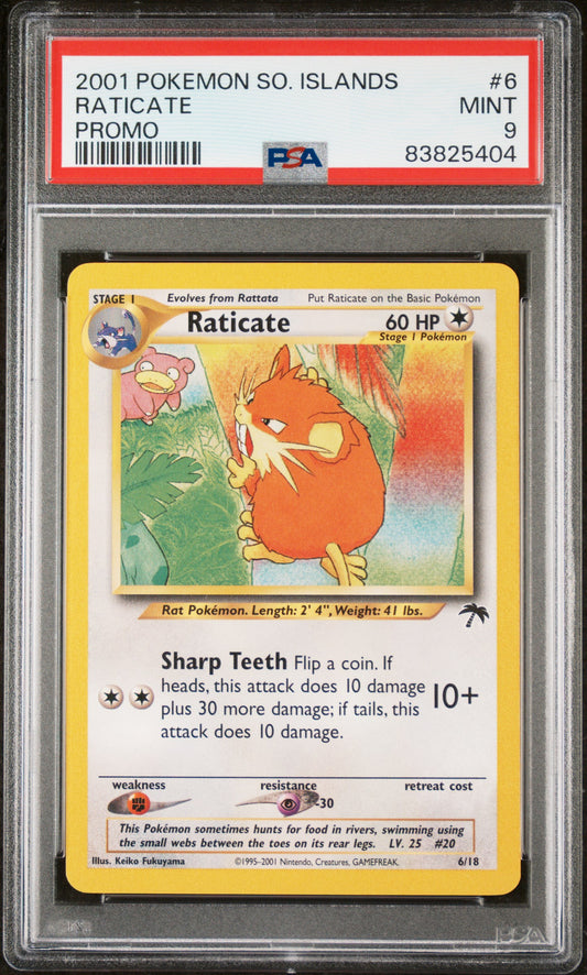 RATICATE 6/18 PSA 9 SOUTHERN ISLANDS PROMO POKEMON
