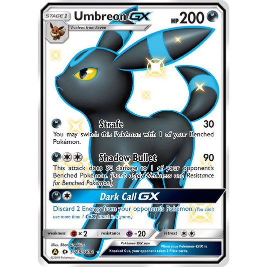 POKEMON TCG - UMBREON GX SV69/SV94 HIDDEN FATES SHINY VAULT