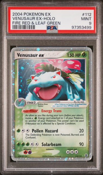 POKEMON TCG - VENUSAUR EX 112/112 POKEMON PSA 9 FIRE RED & LEAF GREEN HOLO