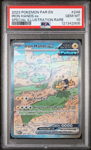 POKEMON TCG - IRON HANDS EX 248/182 PSA 10 PARADOX RIFT SPECIAL ILLUSTRATION RARE