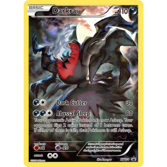 POKEMON TCG - DARKRAI XY114 XY BLACK STAR PROMO FULL ART LP
