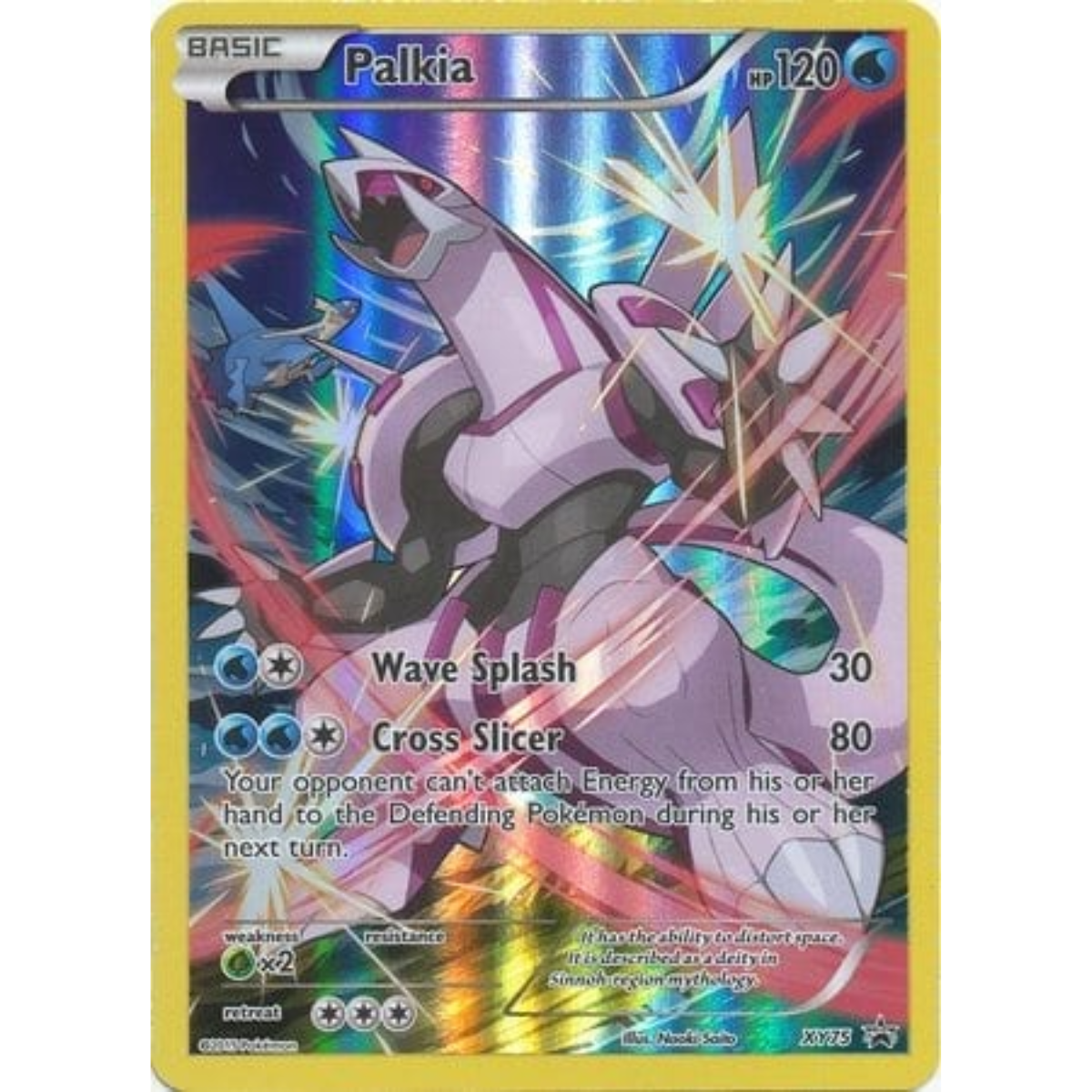 POKEMON TCG - PALKIA XY75 BLACKSTAR PROMO FULL ART (LP)