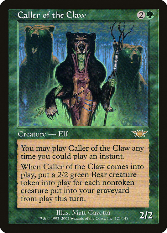 MAGIC: THE GATHERING  - Caller of the Claw (LGN-121) - Legions Foil