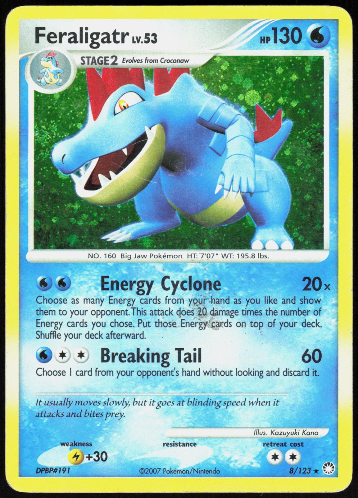 FERALIGATR 8/123 MYSTERIOUS TREASURES POKEMON RARE HOLO MP