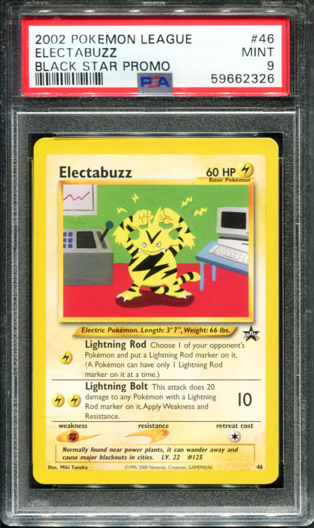 ELECTABUZZ 46 PSA 9 LEAGUE PROMO BLACK STAR POKEMON
