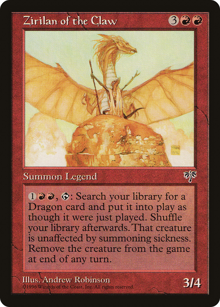 MAGIC: THE GATHERING  - Zirilan of the Claw (MIR-204) - Mirage