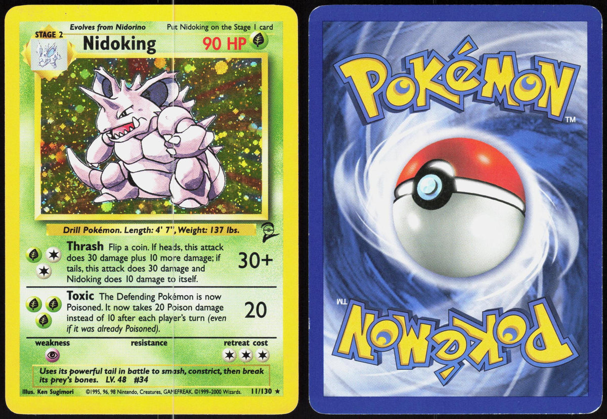 NIDOKING 11/130 BASE SET 2 POKEMON RARE HOLO MP