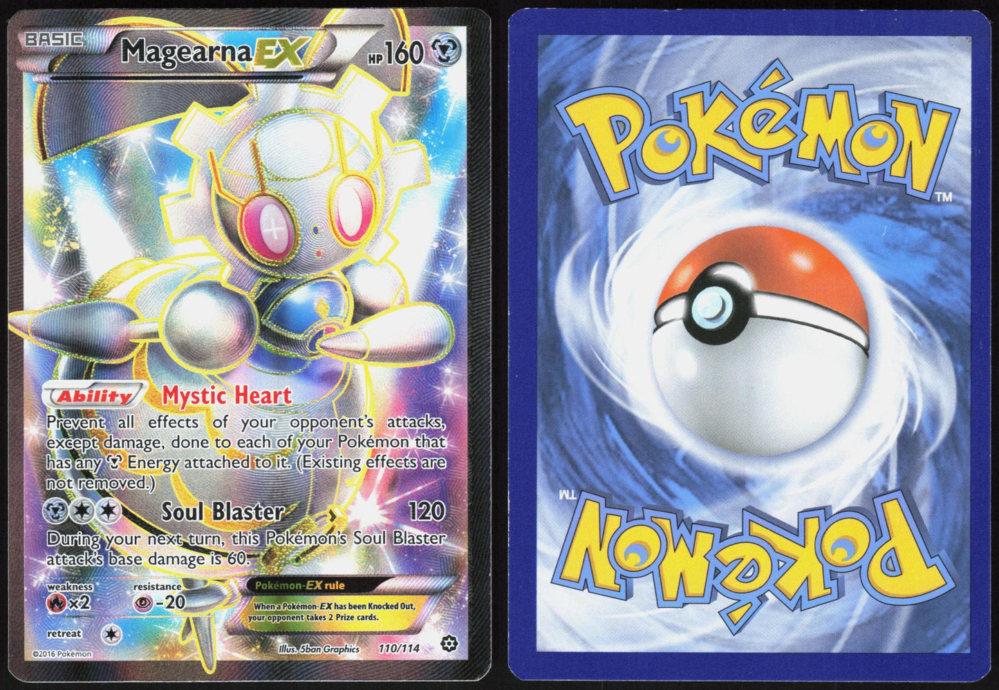MAGEARNA EX 110/114 STEAM SIEGE POKEMON ULTRA RARE LP