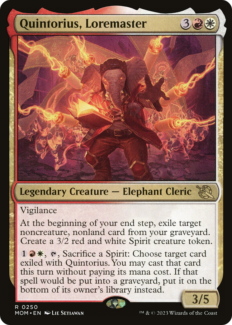 MAGIC: THE GATHERING  - Quintorius, Loremaster (MOM-250) - March of the Machine Foil