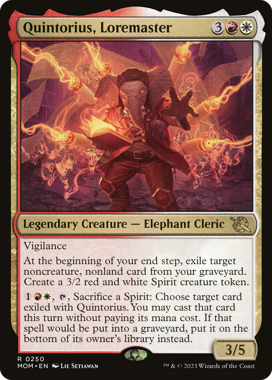 MAGIC: THE GATHERING  - Quintorius, Loremaster (MOM-250) - March of the Machine Foil