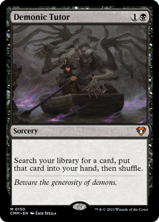 MAGIC: THE GATHERING  - Demonic Tutor (CMM-150) - Commander Masters