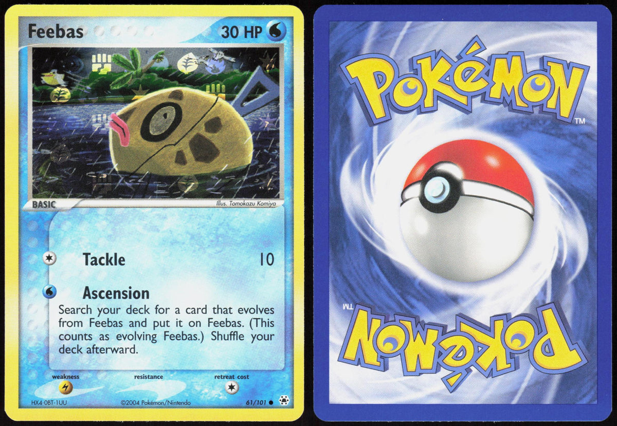 FEEBAS 61/101 HIDDEN LEGENDS POKEMON COMMON REVERSE HOLO NM