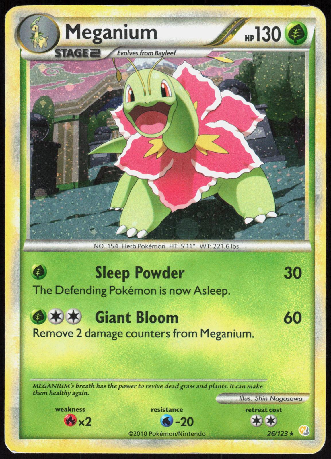 MEGANIUM (COSMOS HOLO) 26/123 DECK EXCLUSIVES POKEMON HOLO RARE LP