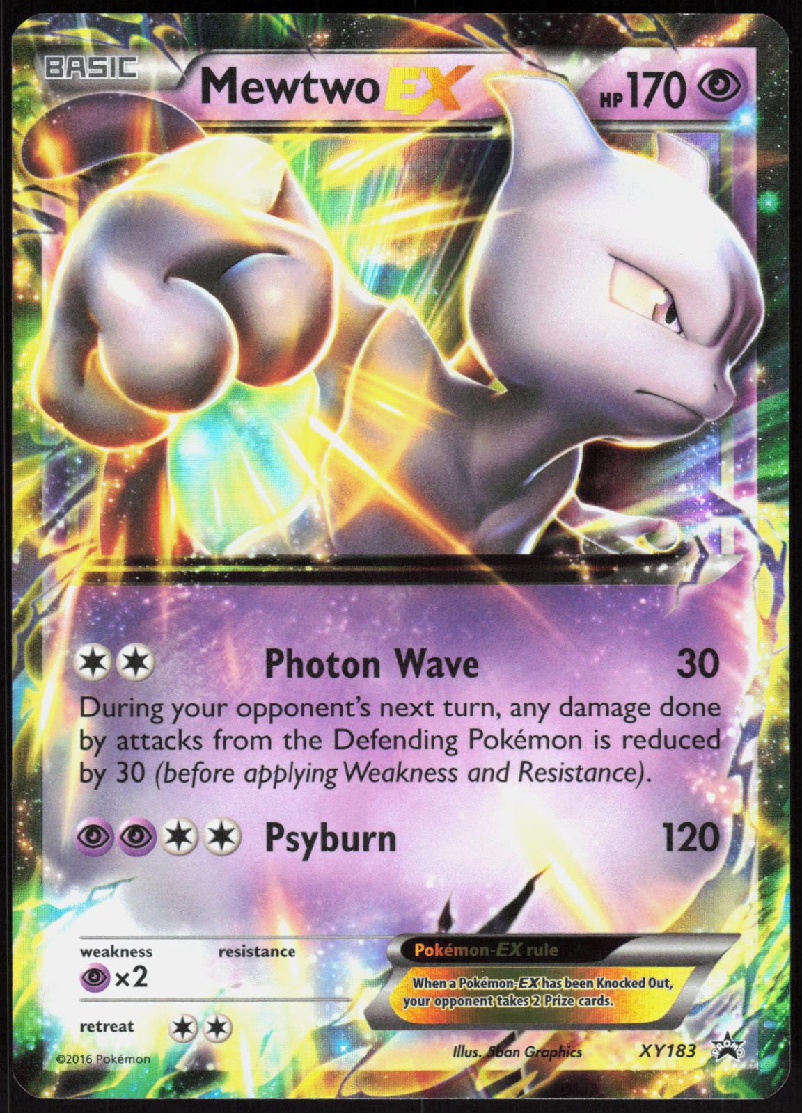 MEWTWO EX XY183 XY PROMO POKEMON PROMO HOLO LP
