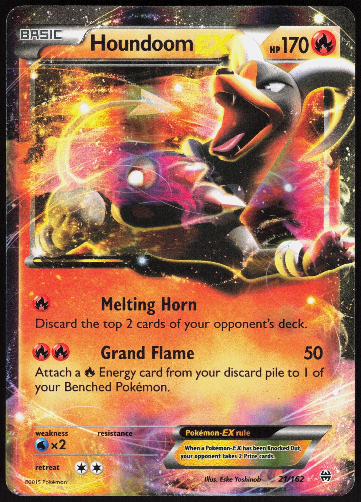 HOUNDOOM EX 21/162 BREAKTHROUGH POKEMON EX RARE HOLO NM
