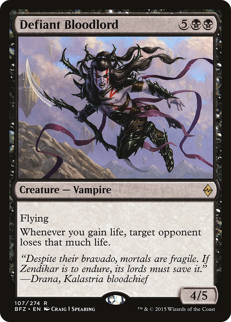 MAGIC: THE GATHERING  - Defiant Bloodlord (BFZ-107) - Battle for Zendikar Foil