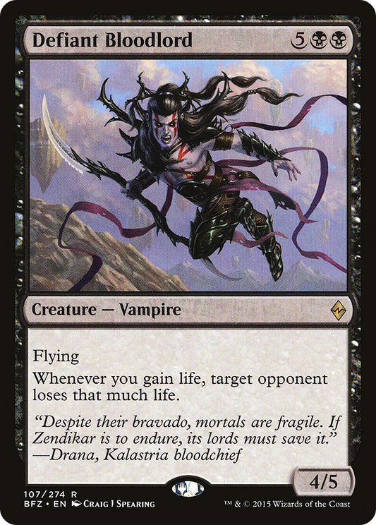 MAGIC: THE GATHERING  - Defiant Bloodlord (BFZ-107) - Battle for Zendikar