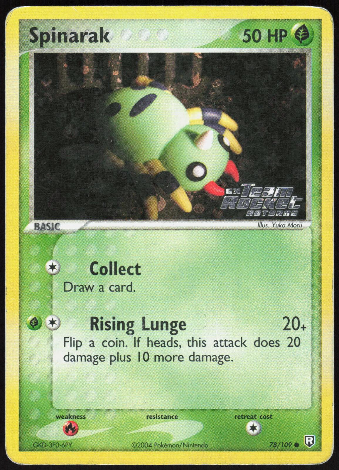 SPINARAK 78/109 TEAM ROCKET RETURNS POKEMON COMMON REVERSE HOLO HP