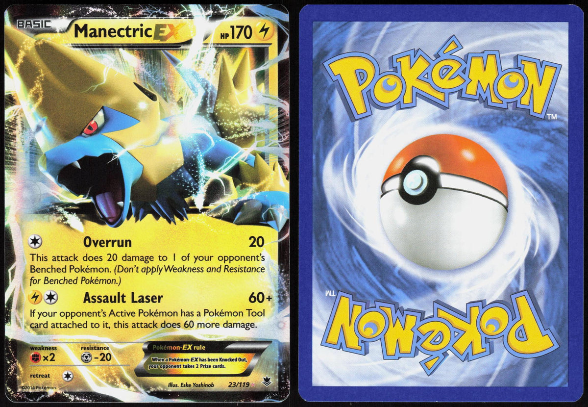 MANECTRIC EX 23/119 PHANTOM FORCES POKEMON ULTRA RARE HOLO NM