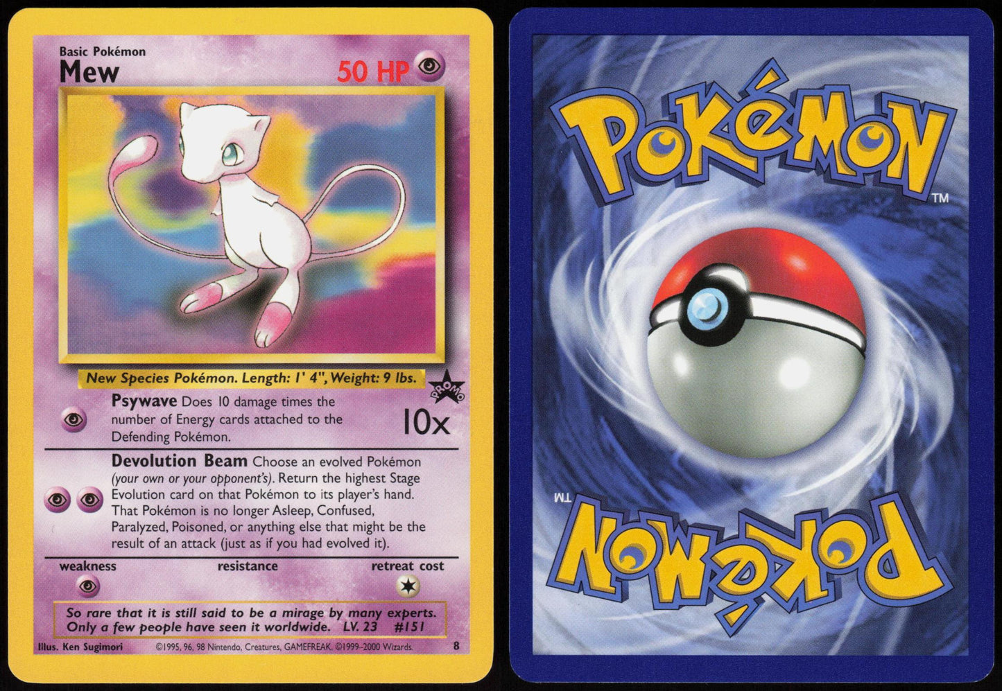 MEW 8 WIZARDS BLACK STAR PROMOS POKEMON PROMO NM