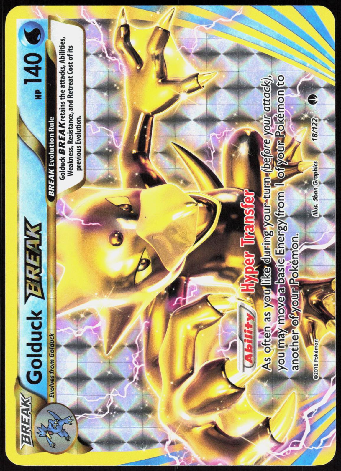 GOLDUCK BREAK 18/122 BREAKPOINT POKEMON BREAK RARE HOLO LP