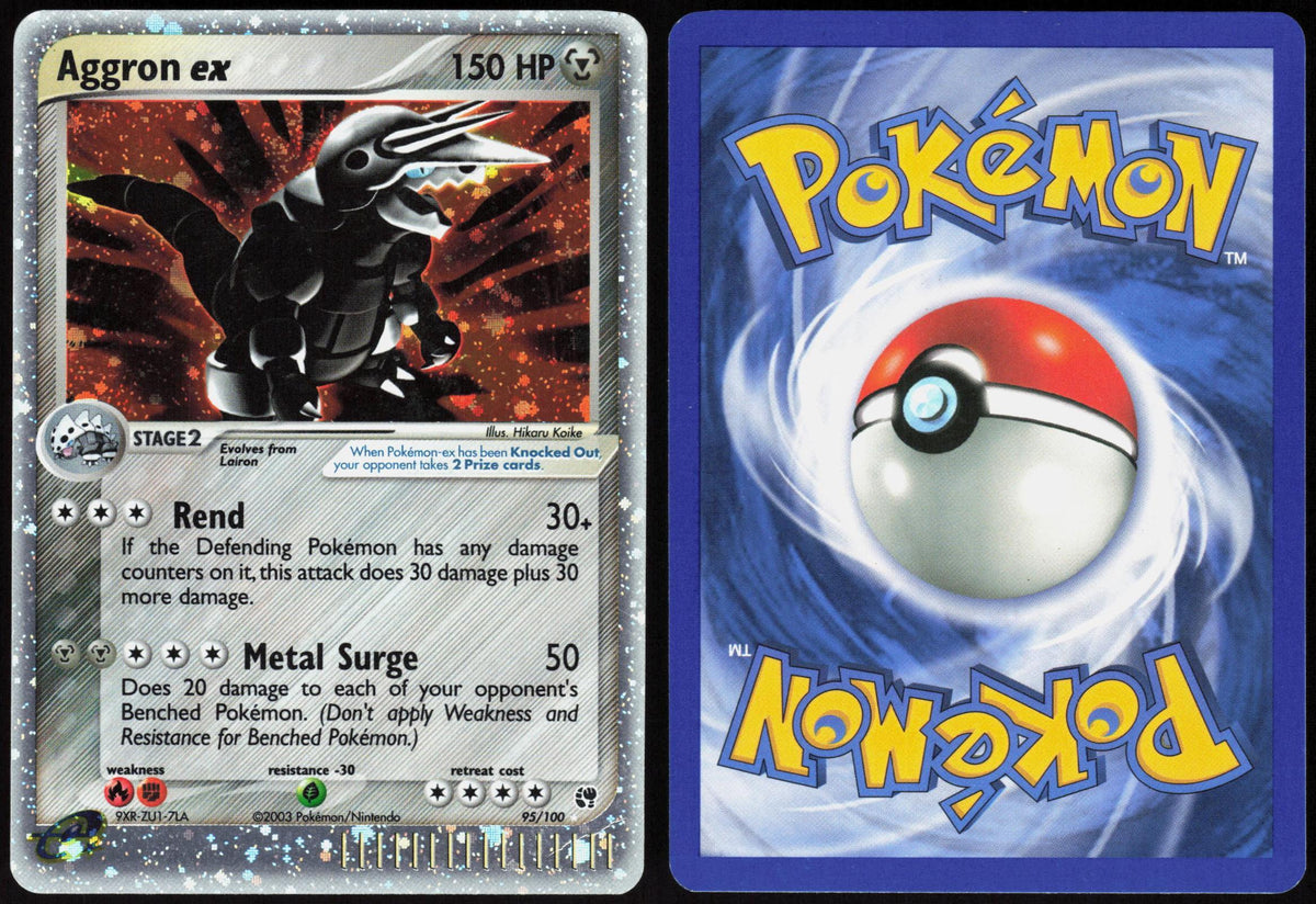 AGGRON EX 95/100 SANDSTORM POKEMON EX RARE HOLO NM