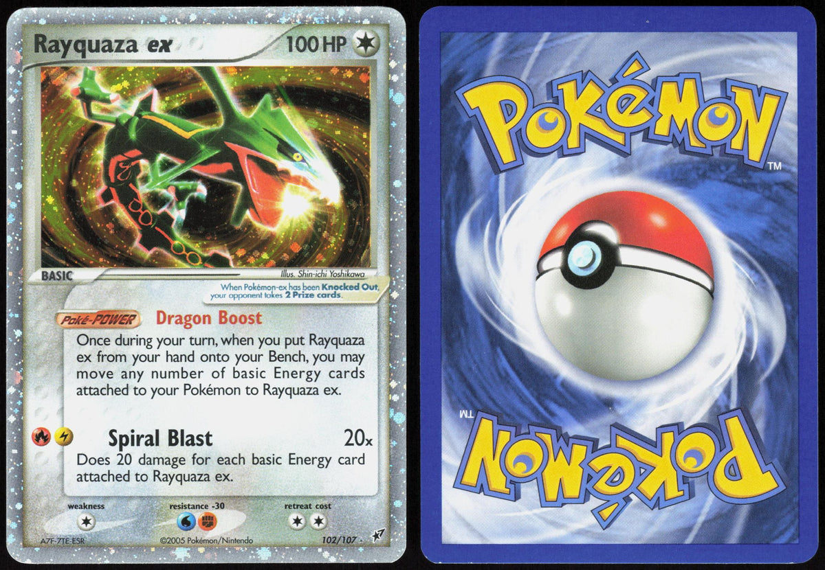 RAYQUAZA EX 102/107 DEOXYS POKEMON EX RARE LP