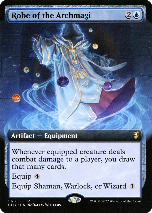 MAGIC: THE GATHERING  - Robe of the Archmagi (Extended Art) (CLB-566) - Commander Legends: Battle for Baldur's Gate: (Extended Art) Foil