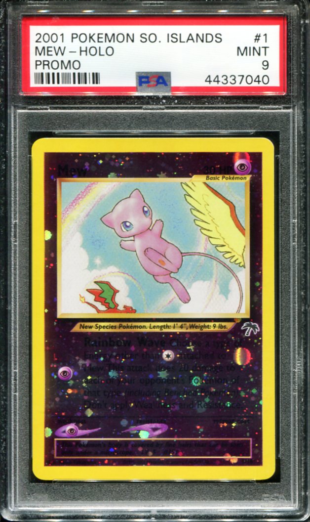 MEW HOLO 1/18 PSA 9 SOUTHERN ISLANDS PROMO POKEMON