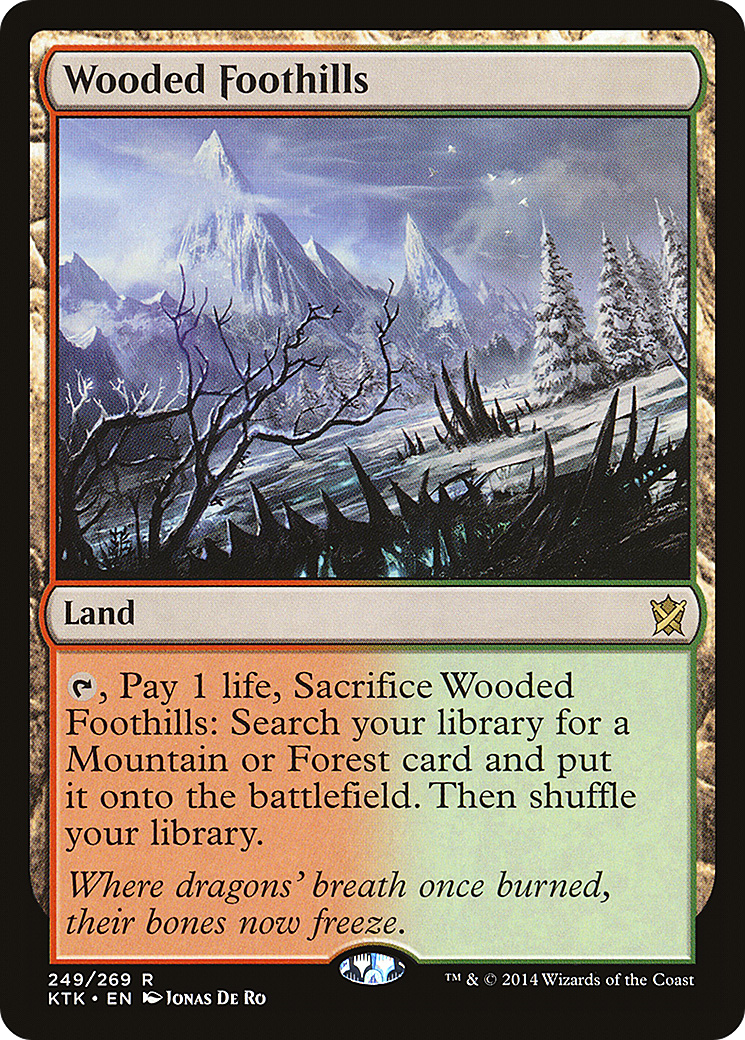 MAGIC: THE GATHERING  - Wooded Foothills (KTK-249) - Khans of Tarkir Foil