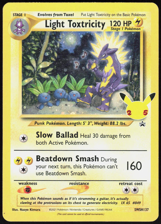 LIGHT TOXTRICITY SWSH137 SWORD & SHIELD PROMO POKEMON PROMO HOLO MP