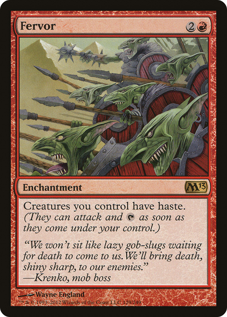 MAGIC: THE GATHERING  - Fervor (M13-129) - Magic 2013 Foil