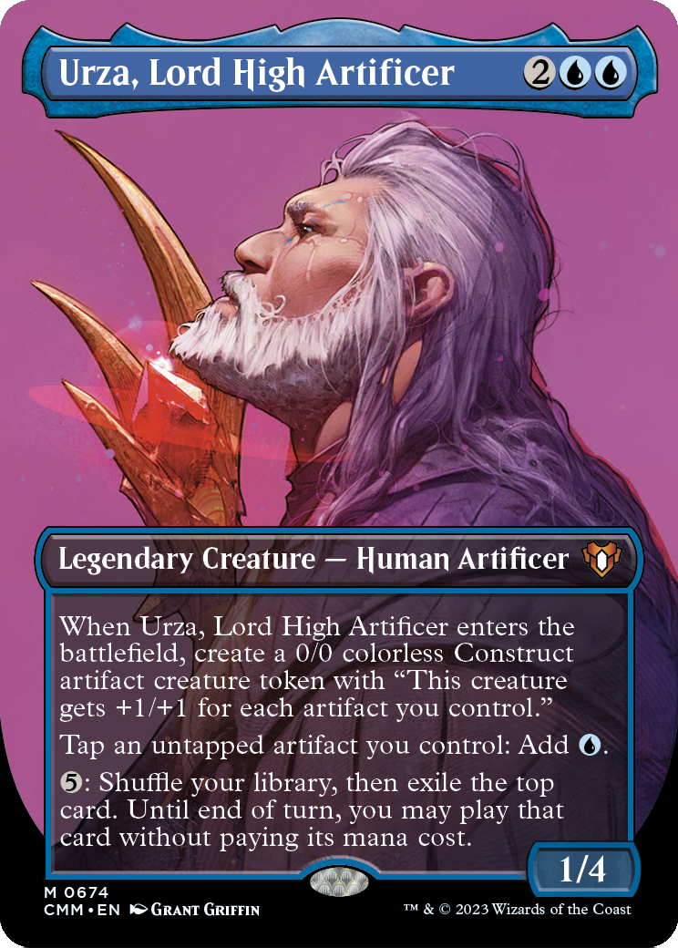 MAGIC: THE GATHERING  - Urza, Lord High Artificer (Borderless) (CMM-674) - Commander Masters Foil