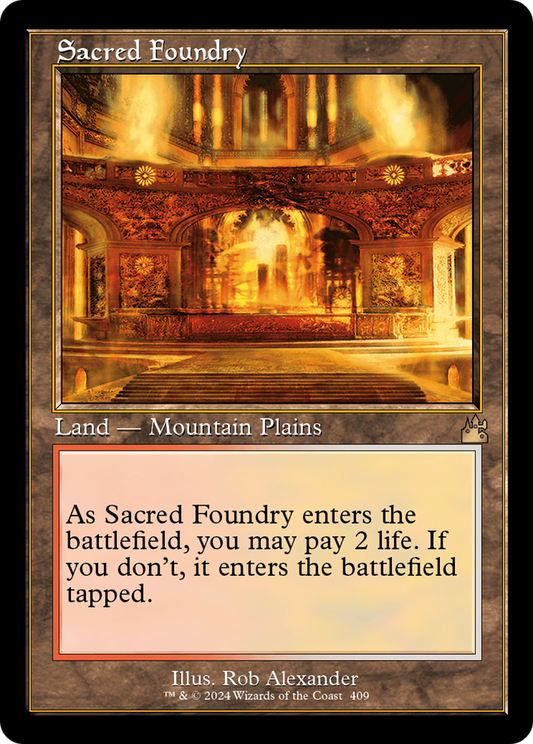 MAGIC: THE GATHERING  - Sacred Foundry (Retro Frame) (RVR-409) - Ravnica Remastered