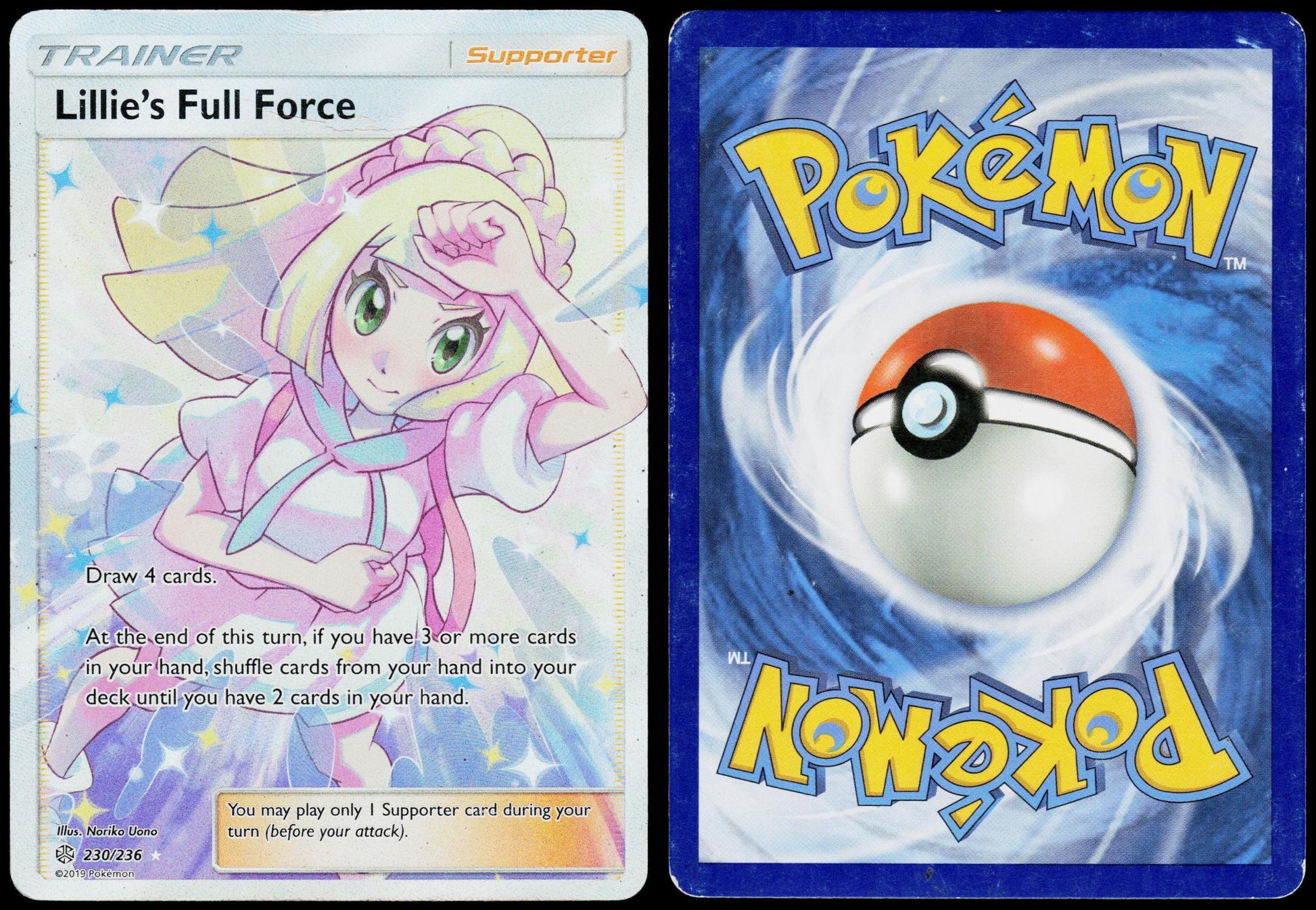 POKEMON LILLIE'S FULL FORCE 230/236 COSMIC ECLIPSE ULTRA RARE