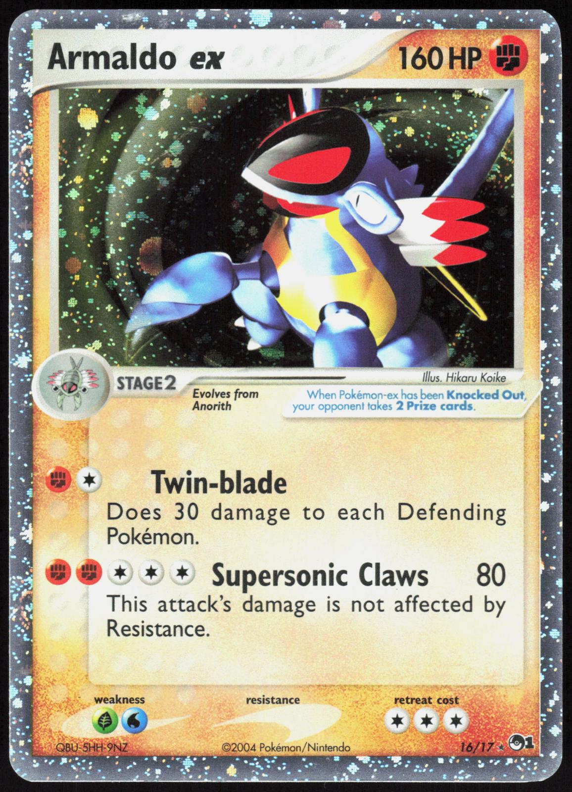ARMALDO EX 16/17 POP SERIES 1 POKEMON RARE LP