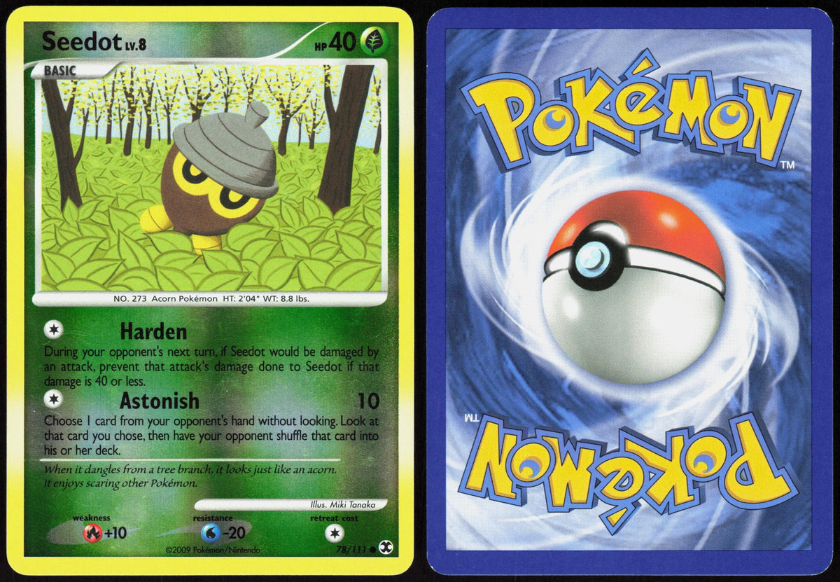 SEEDOT 78/111 RISING RIVALS POKEMON COMMON REVERSE HOLO LP