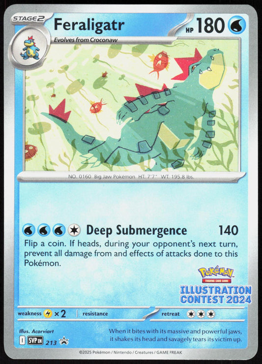 FERALIGATR (ILLUSTRATION CONTEST 2024) 213 SCARLET & VIOLET PROMO POKEMON LP