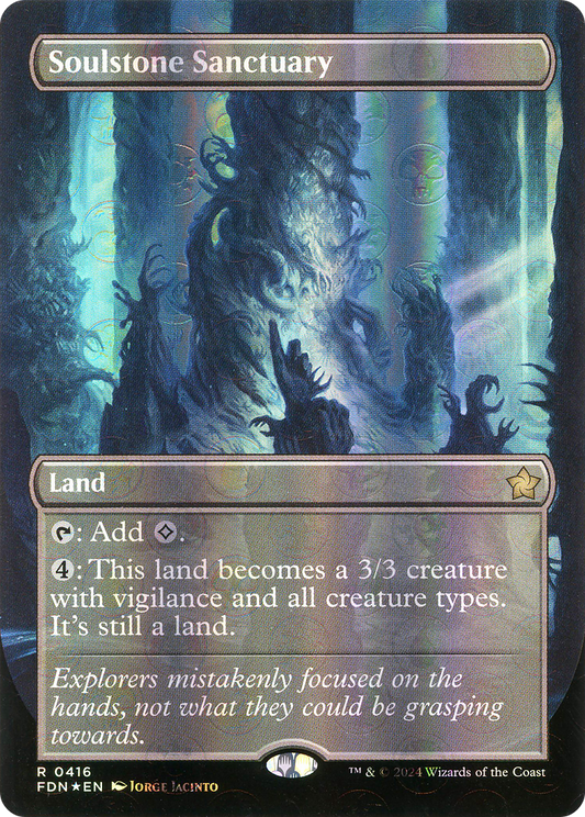 MAGIC: THE GATHERING  - Soulstone Sanctuary (Borderless) (Mana Foil) (FDN-416) - Foundations Foil