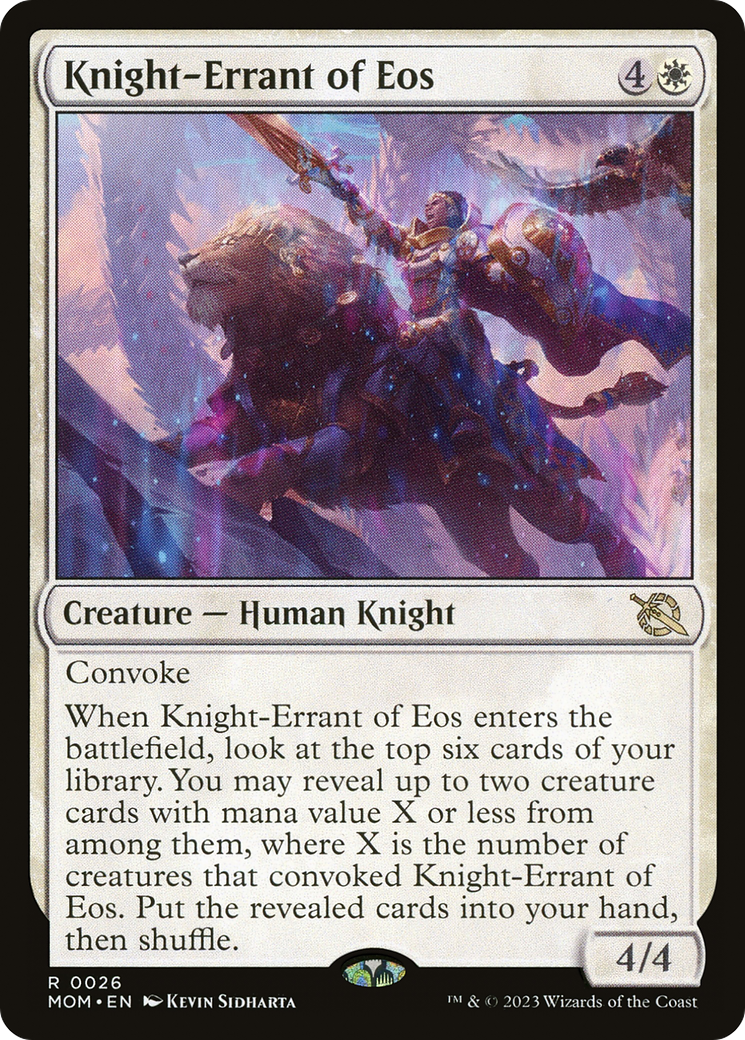 MAGIC: THE GATHERING  - Knight-Errant of Eos (MOM-026) - March of the Machine