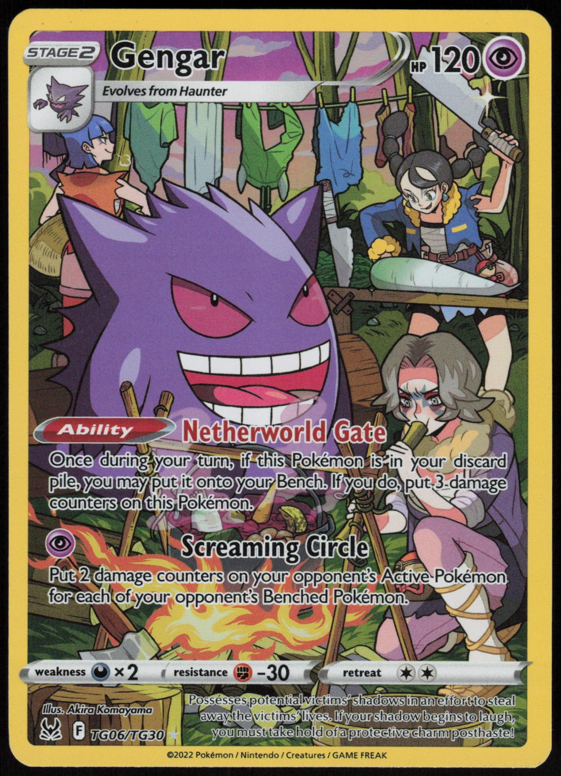 GENGAR TG06/TG30 LOST ORIGIN TRAINER GALLERY POKEMON HOLO LP
