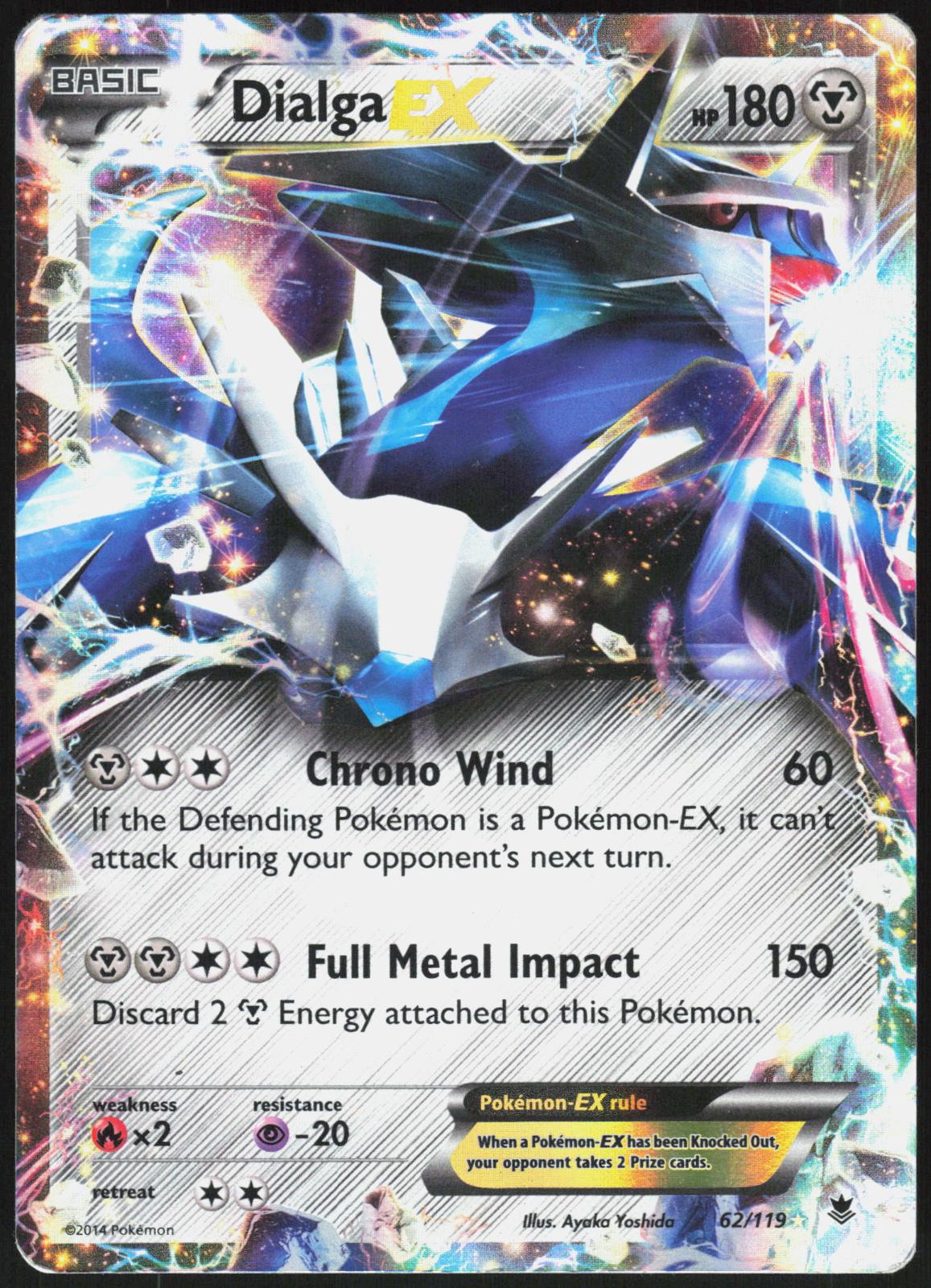 DIALGA EX 62/119 PHANTOM FORCES POKEMON EX RARE HP
