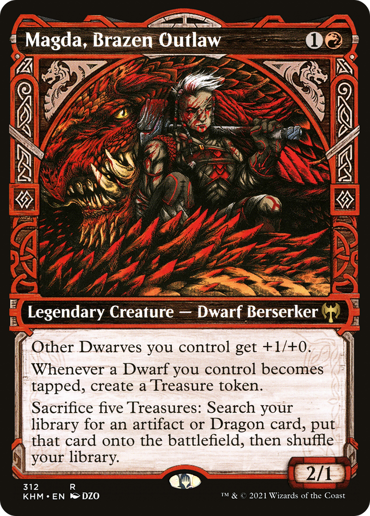 MAGIC: THE GATHERING  - Magda, Brazen Outlaw (Showcase) (KHM-312) - Kaldheim: (Showcase)