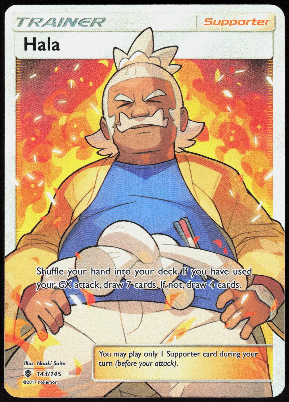 HALA (FULL ART) 143/145 GUARDIANS RISING POKEMON ULTRA RARE HOLO LP