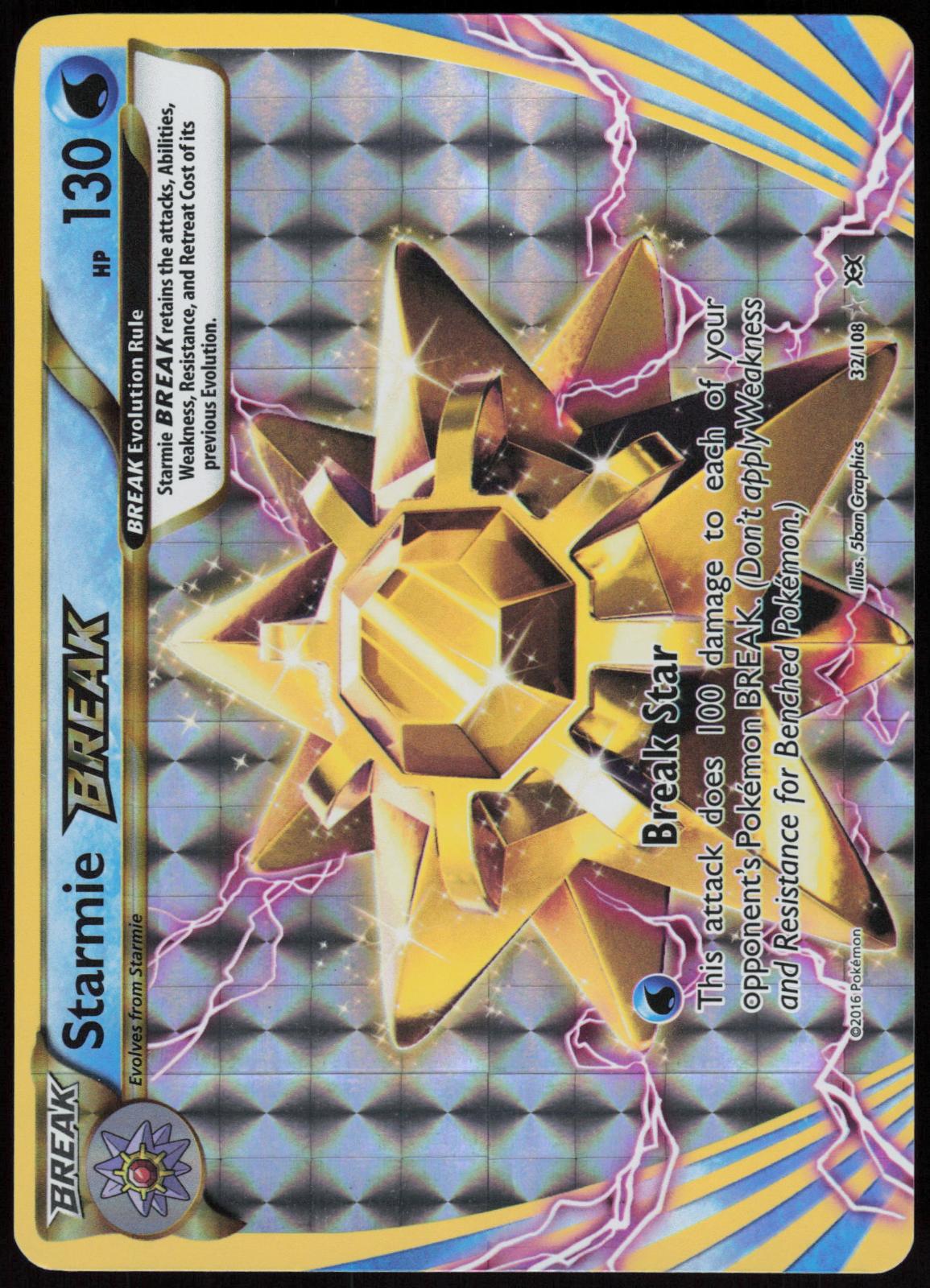 STARMIE BREAK 32/108 EVOLUTIONS POKEMON BREAK RARE HOLO LP